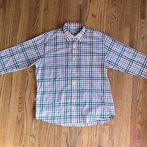 Peter Millar MultiColor Checked Cotton Shirt Men L